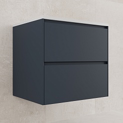 Style Line Тумба под раковину Лима 60 Plus подвесная эмаль графит матовая – фотография-5